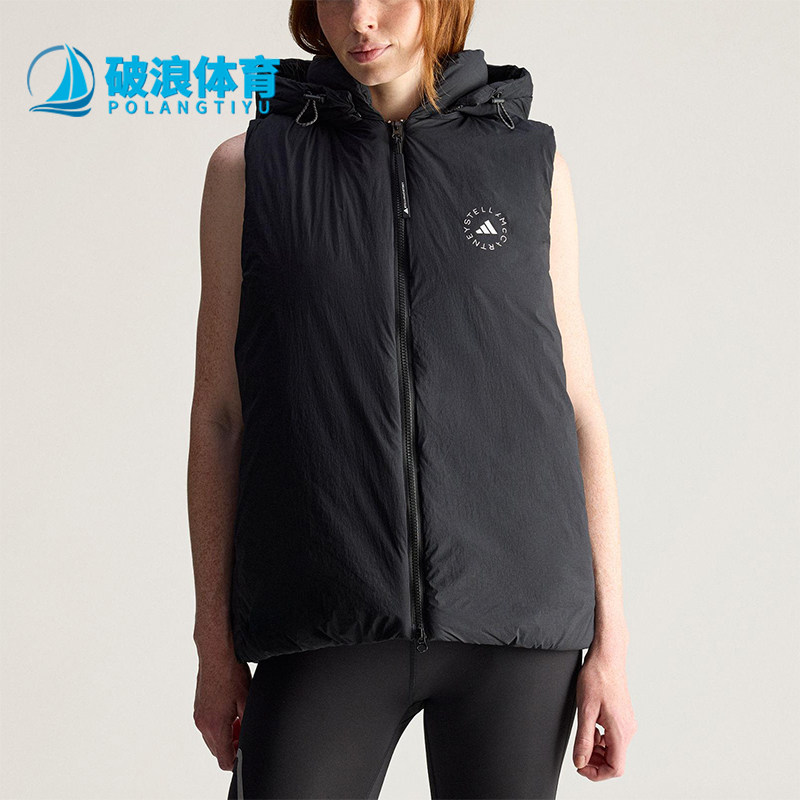 Adidas/阿迪达斯正品SMCPADEDVEST新款女经典黑色马甲棉服JW2038