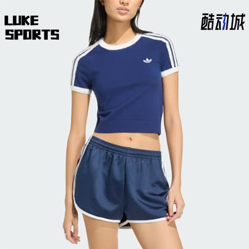 Adidas/阿迪达斯正品KNITTED T-SHIRT女士运动短袖T恤KW2606
