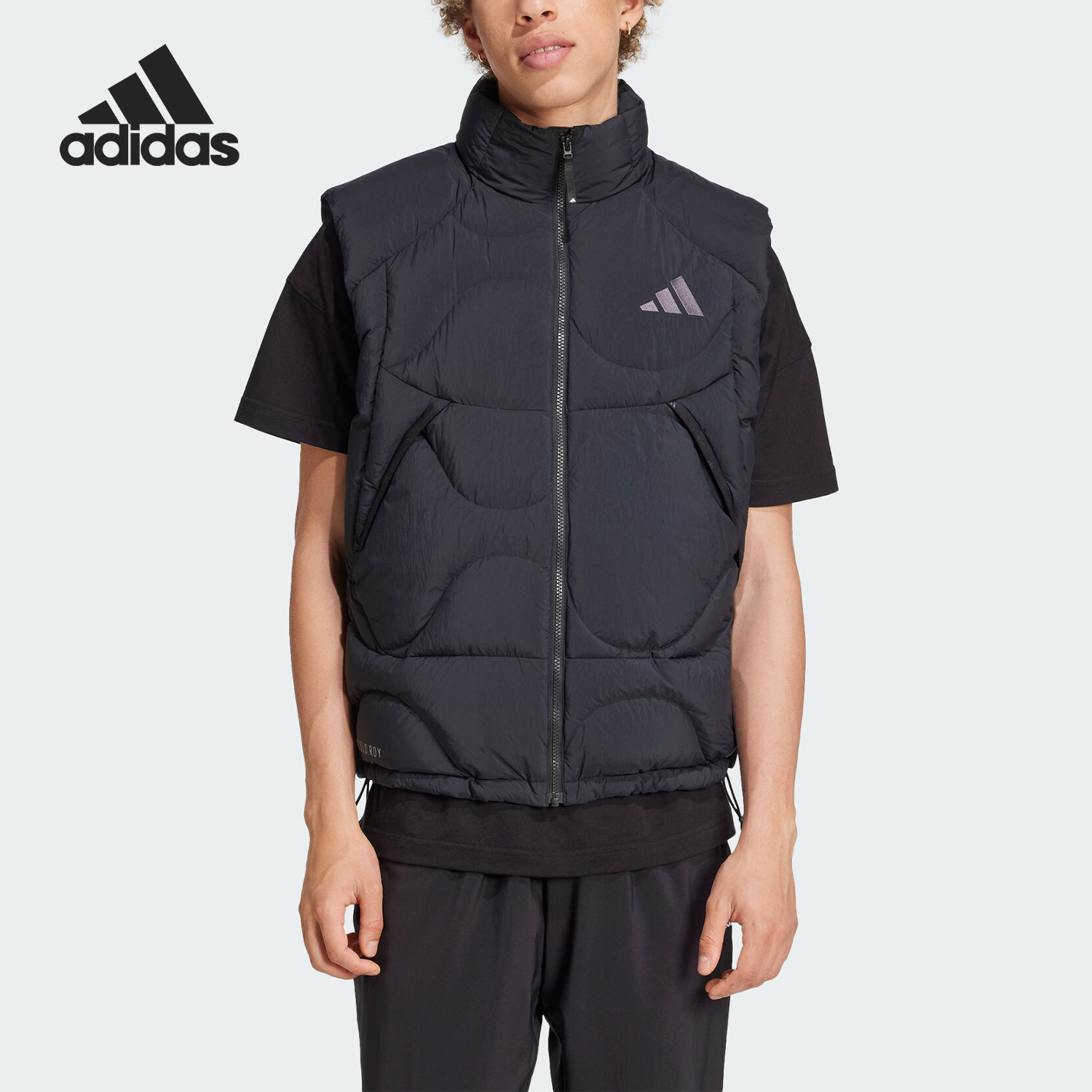 Adidas/阿迪达斯官方正品运动男士抗风保暖立领羽绒马甲JG5937