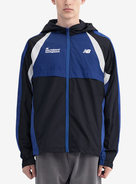 New Balance/NB正品2025新款男子梭织连帽夹克外套NAE33091-BL