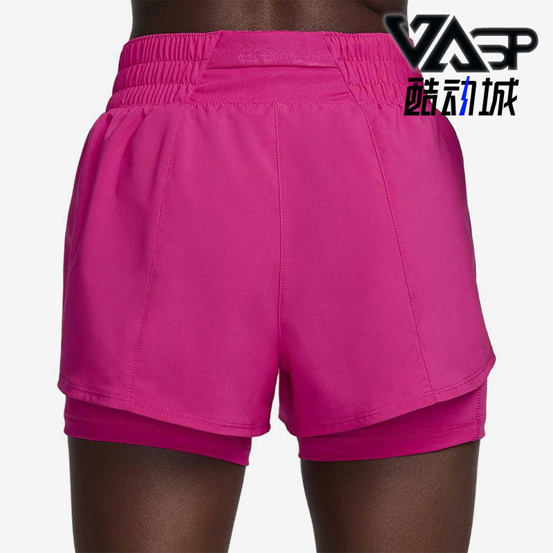 Nike/耐克正品2025女士运动二合一梭织印花跑步短裤DX6013-615