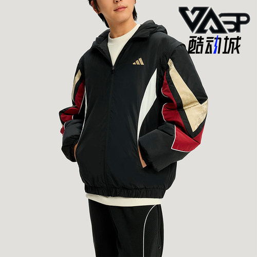 Adidas/阿迪达斯正品BB LNY JKT男士运动可拆卸篮球棉服KS3171