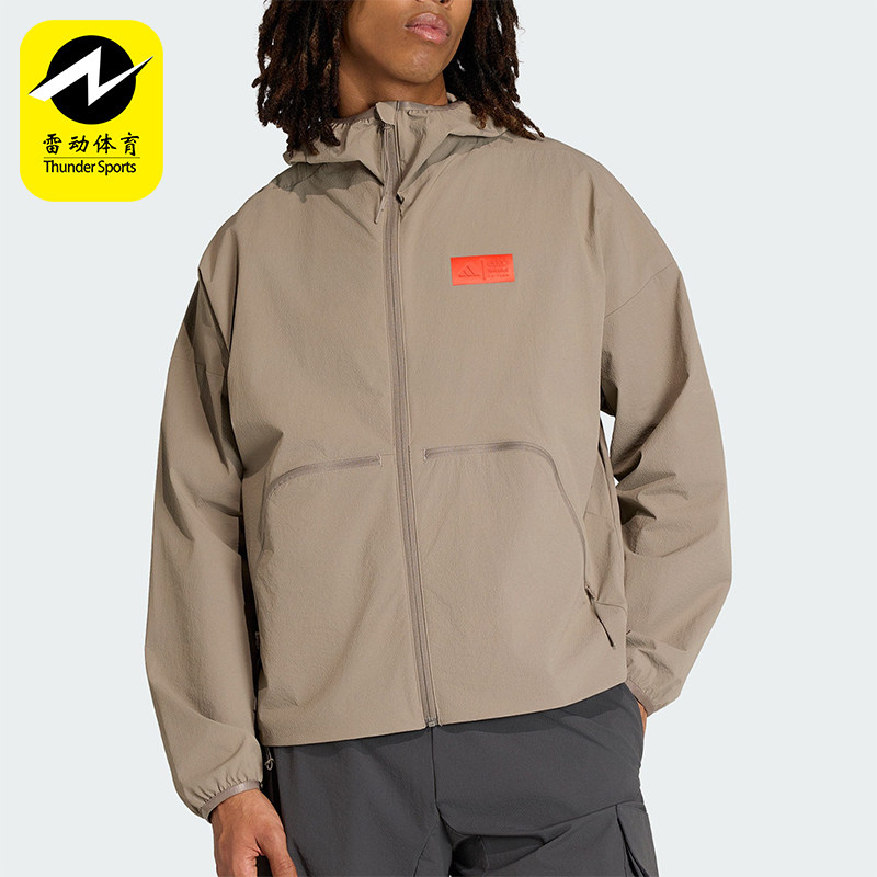 Adidas/阿迪达斯正品春季男士连帽耐穿运动宽松夹克外套KE6789