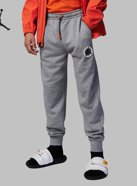 Nike/耐克正品JORDAN大童系带束脚针织透气长裤FN6491-091