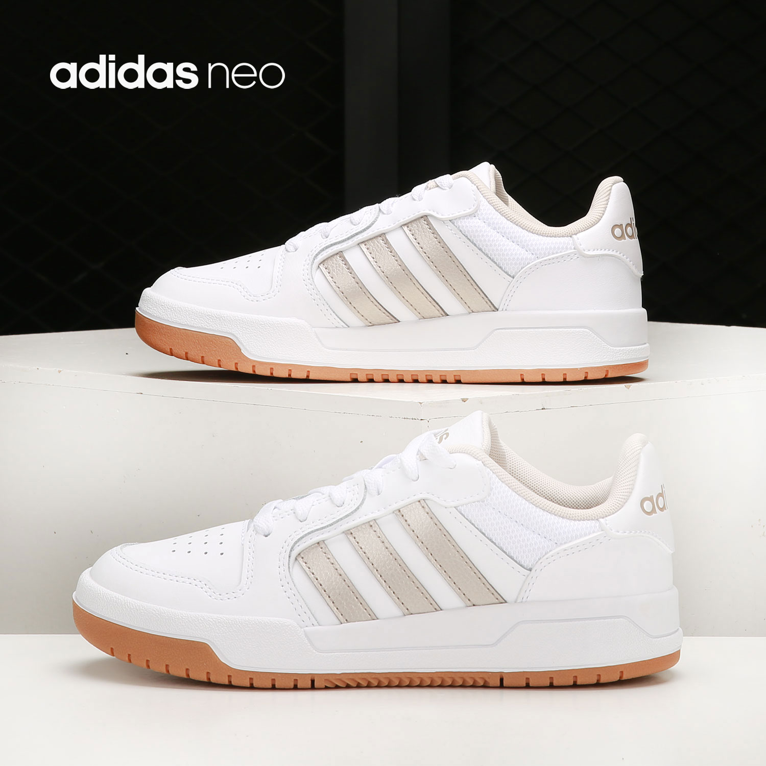 Adidas/阿迪达斯正品男女休闲低帮透气轻便运动板鞋 FY5296