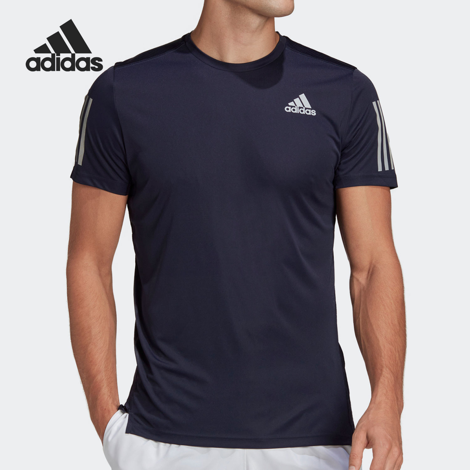 Adidas阿迪达斯正品男吸湿透气排汗健身跑步短袖运动T恤HB7438