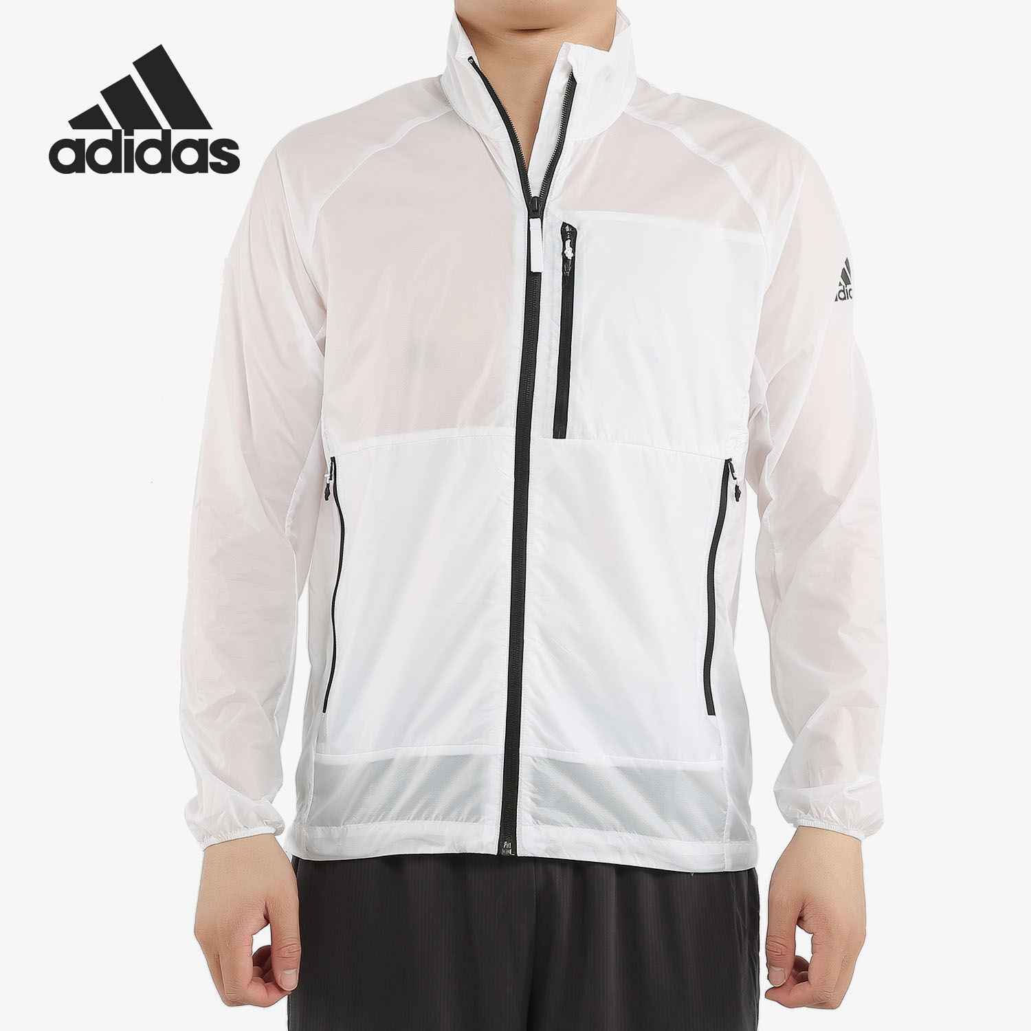 Adidas/阿迪达斯正品当季新款秋季男子运动训练防晒服夹克EH3952