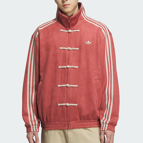 Adidas/阿迪达斯正品三叶草男女经典新中式仿麂皮外套JY8276