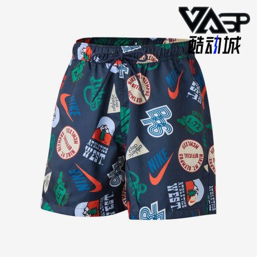 Nike/耐克正品运动系带满印休闲短裤新款男经典短裤IF0718-451