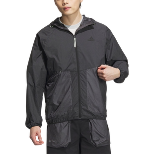 Adidas/阿迪达斯官方正品新款男士宽松运动户外连帽外套JI8658