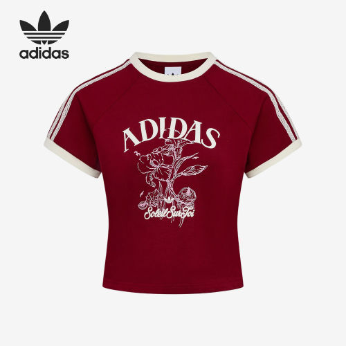 Adidas/阿迪达斯官方正品三叶草女士休闲运动透气短袖T恤KX0734