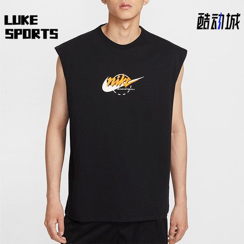 Nike/耐克正品夏季男士透气宽松针织篮球运动无袖背心IB4329-010