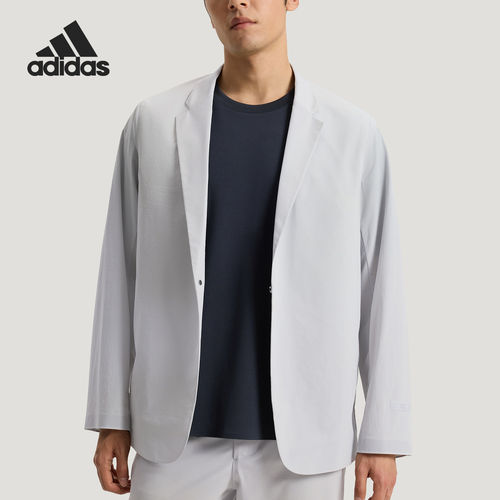 Adidas/阿迪达斯官方正品2026男士时尚休闲凉感西装外套KG0849