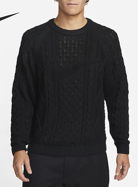 Nike/耐克正品冬季新款男子绞花针织毛运动毛衣DQ5177-010