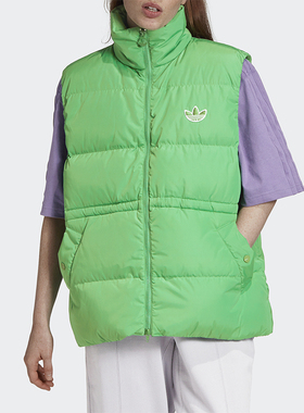 Adidas/阿迪达斯正品三叶草女士宽松时尚经典保暖羽绒马甲GD2521