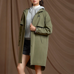 Adidas/阿迪达斯运动休闲女士中长款风衣夹克外套IX6795