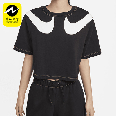 Nike/耐克正品2025女士日常圆领套头透气印花短款短袖DD5591-010