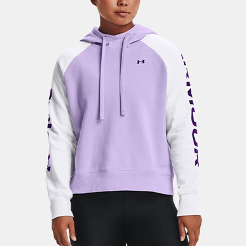 UA/安德玛正品运动女士加绒宽松时尚训练卫衣套头衫1365861-532