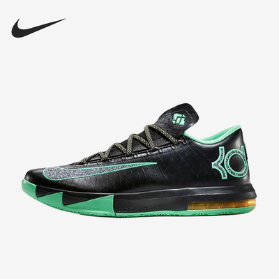 Nike/耐克正品KD6新款男女黑绿色经典透气休闲篮球鞋IH3582-001