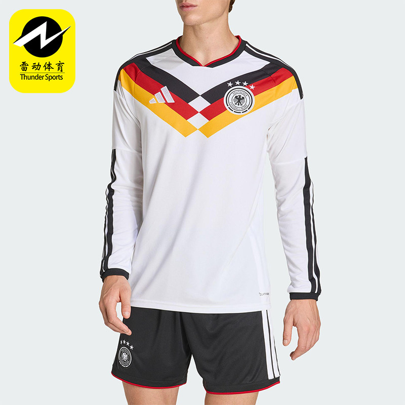 Adidas/阿迪达斯正品2025男士透气V领套头运动足球长袖上衣JM1380
