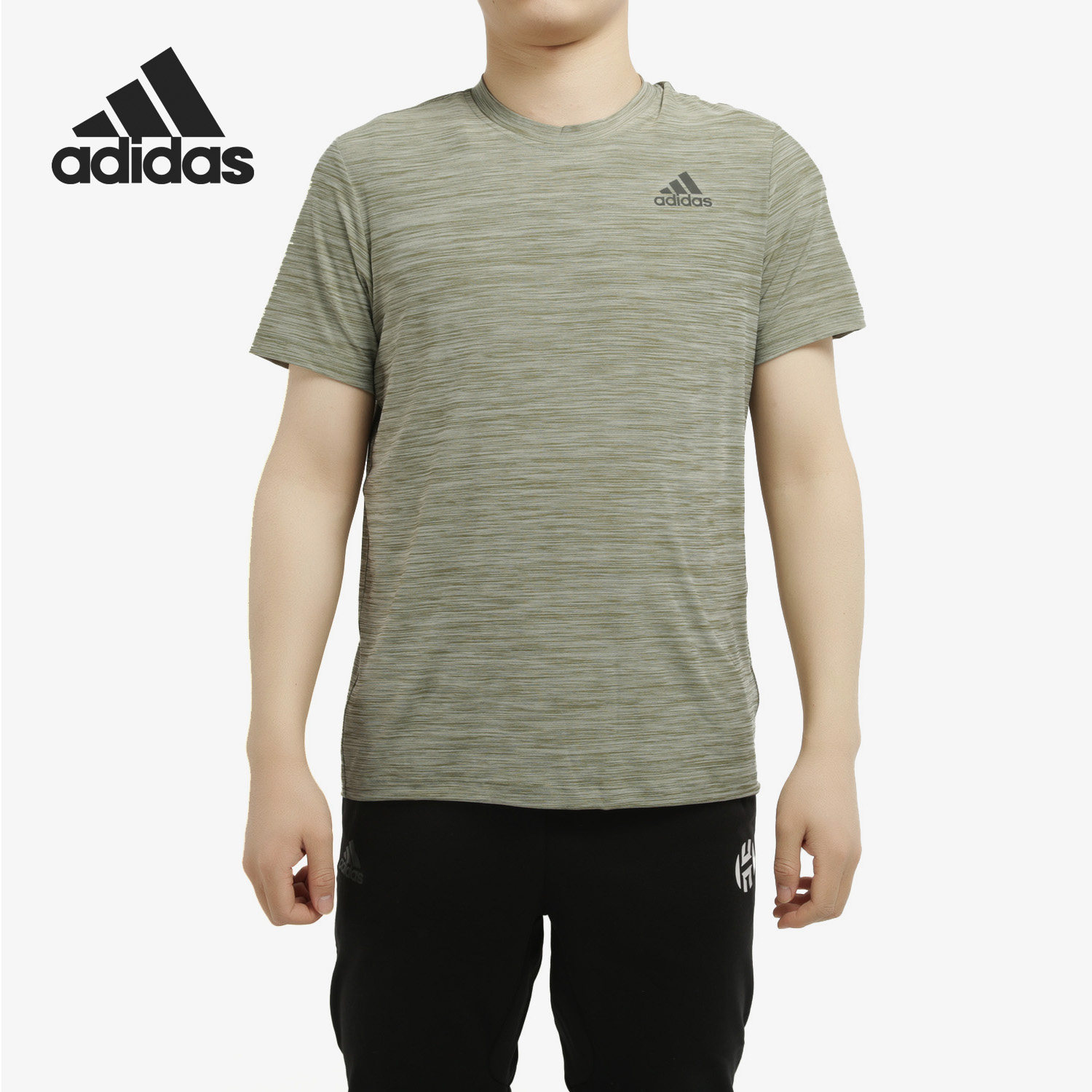 Adidas/阿迪达斯正品男子排汗透气训练运动短袖T恤 FL1554