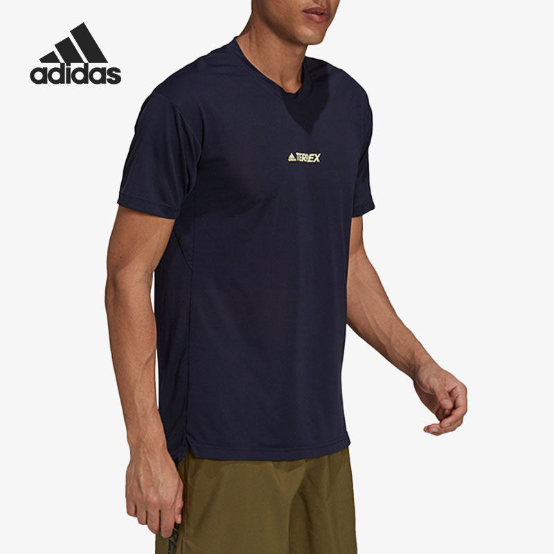 Adidas/阿迪达斯正品男子休闲透气舒适运动圆领短袖T恤GU3853