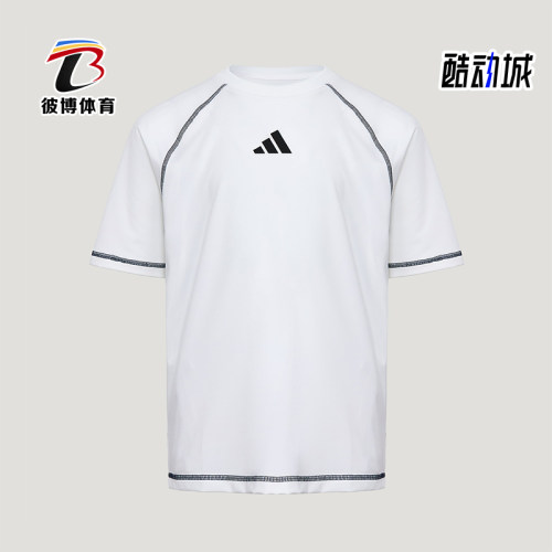 Adidas/阿迪达斯正品夏季儿童运动经典针织透气休闲短袖T恤KY8370