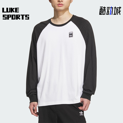 Adidas/阿迪达斯正品WABASH TEE 3男士运动印花拼接长袖KD1854