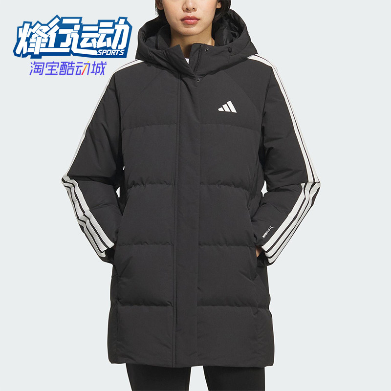 Adidas/阿迪达斯正品2025秋季款女士运动保暖中长款羽绒服KC2486
