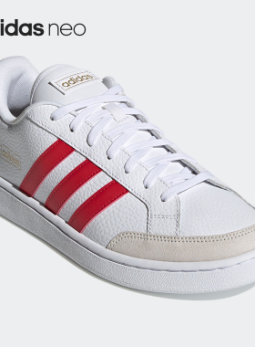 Adidas/阿迪达斯正品 NEO 男子休闲网球风运动小白鞋板鞋FY8169