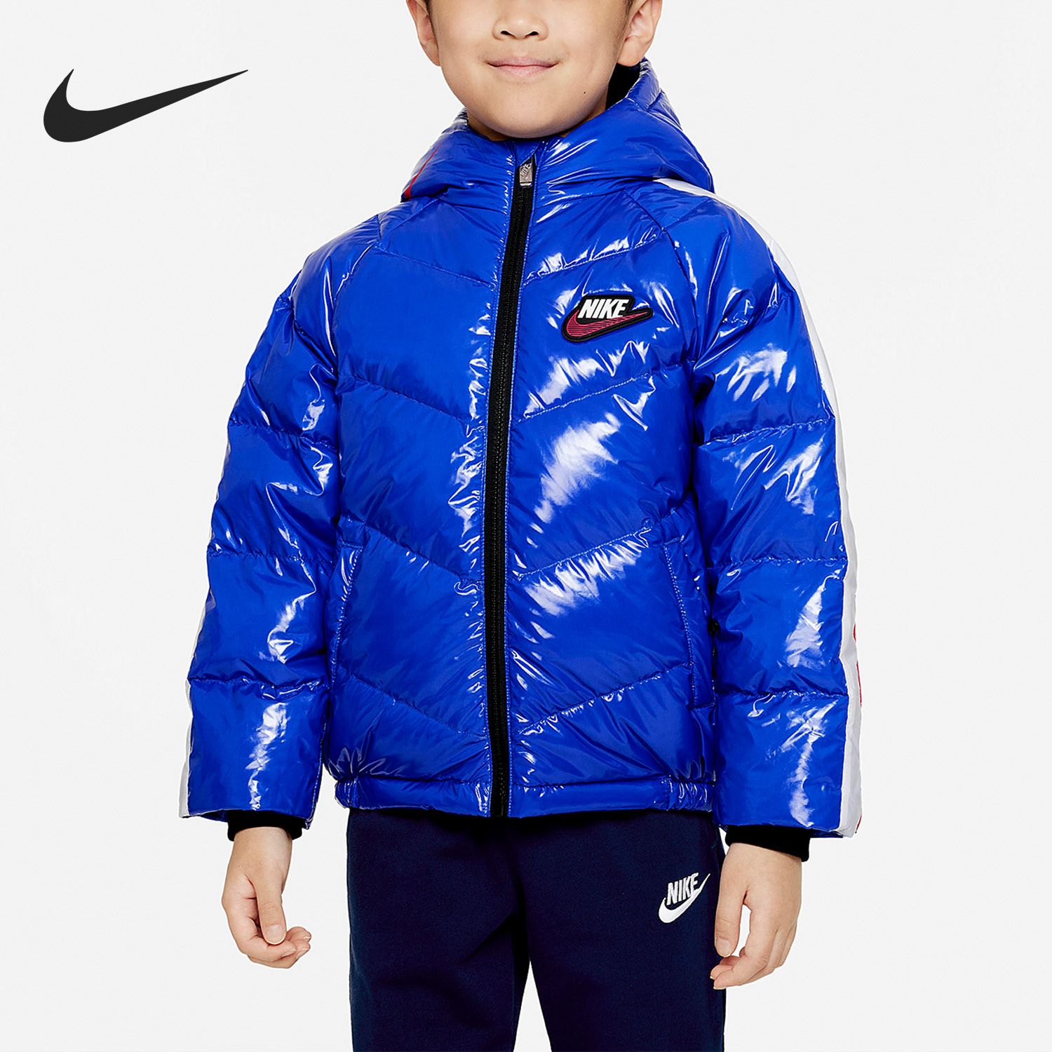 Nike/耐克正品户外小童休闲运动保暖连帽羽绒服DO3605-480
