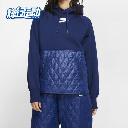 Nike/耐克女子19年秋新款运动休闲连帽防风卫衣套头衫CJ6254-492