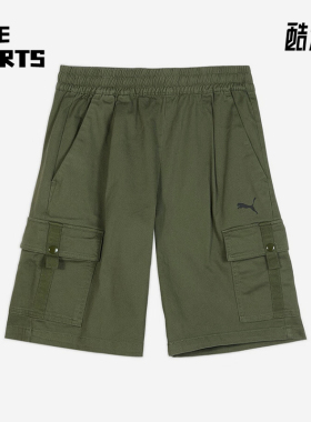 Puma/彪马正品WOVENCargo新款男绿色休闲经典工装短裤635852-74