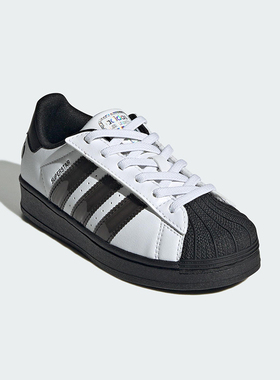 Adidas/阿迪达斯正品三叶草小童运动贝壳头经典休闲板鞋JS1290