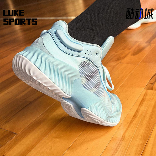 Adidas/阿迪达斯正品男士训练减震耐磨运动低帮系带篮球鞋JH5839