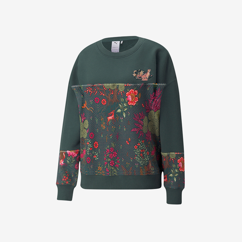 Puma/彪马正品秋季新款女士针织时尚重工印花卫衣532888-80