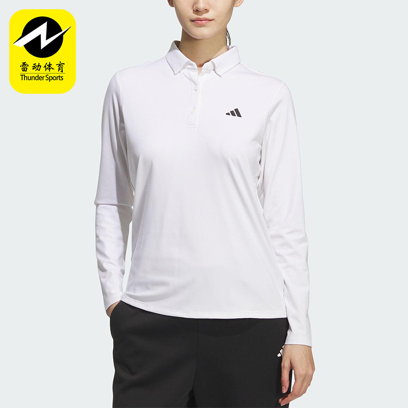 Adidas/阿迪达斯正品2025女士经典高尔夫运动长袖POLO衫JM3011