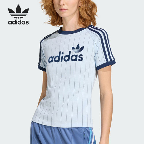 Adidas/阿迪达斯官方正品LINEAR CALI TEE女士运动日常短袖KQ9063