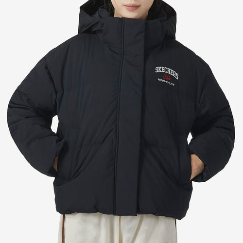 Skechers/斯凯奇正品冬季新款女子防风梭织运动羽绒服