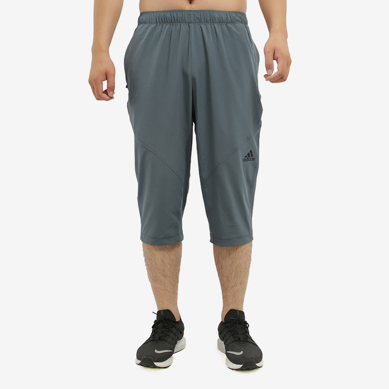 Adidas/阿迪达斯官方正品男子梭织舒适休闲运动七分裤裤 GC8396