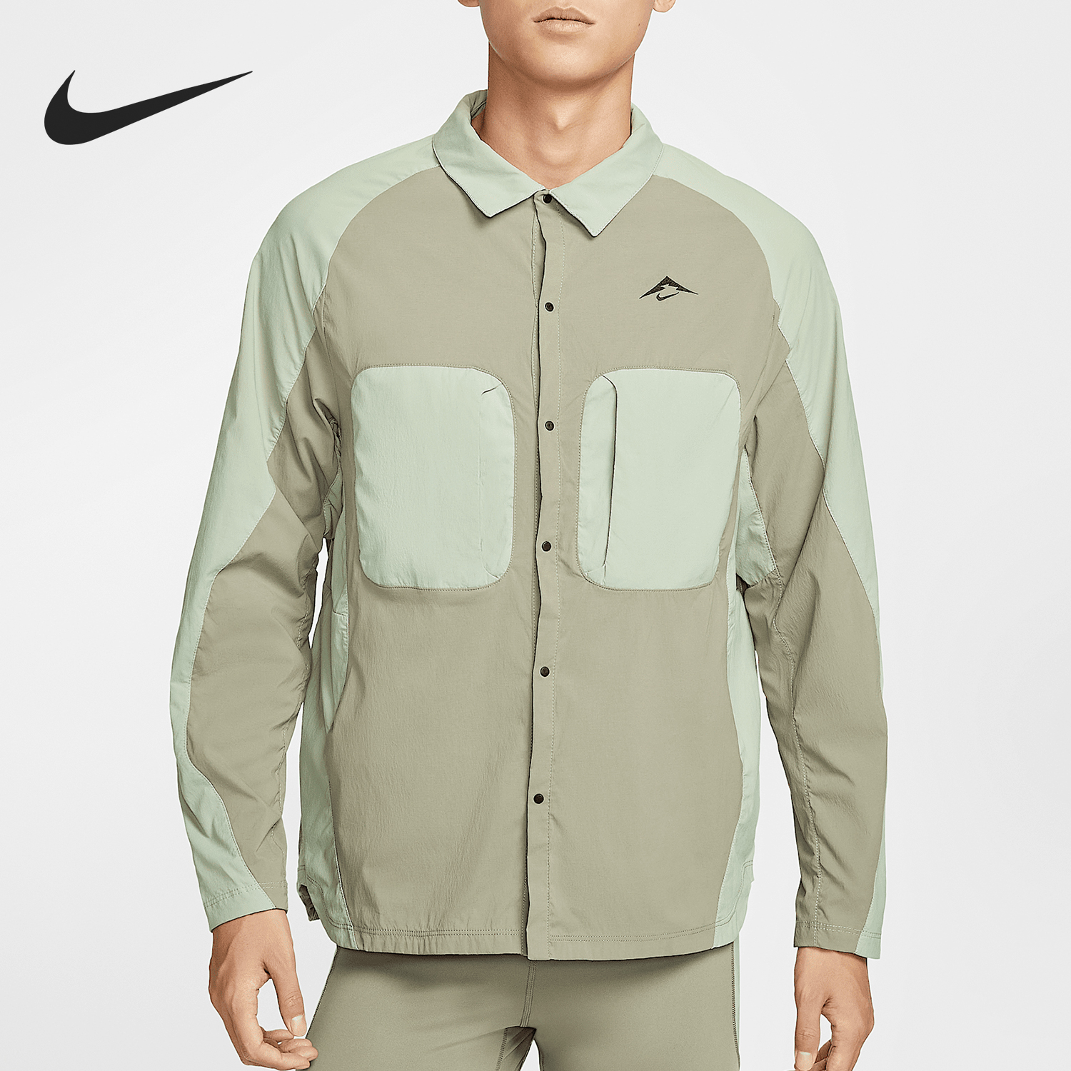 Nike/耐克正品Trail Dri-FIT男士户外运动拼接外套HJ5080-320