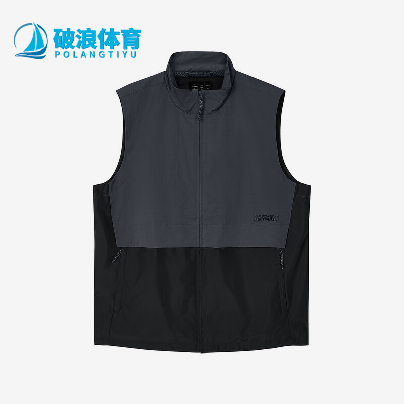 斯凯奇男士休闲运动马甲