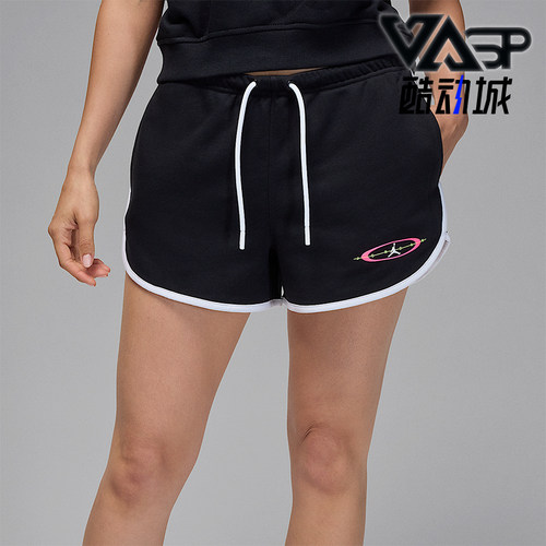Nike/耐克正品JORDAN女士透气印花中腰运动针织短裤IF0068-010