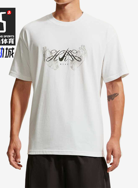 Nike/耐克正品男士落肩宽松透气休闲印花短袖T恤JF5954-100