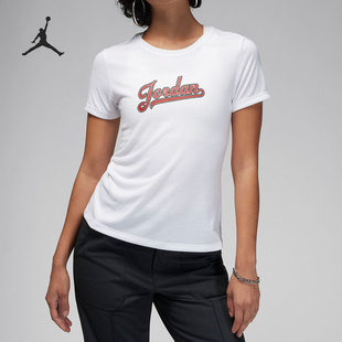 圆领短袖 Nike 耐克正品 JORDAN女士休闲透气修身 100 T恤FN5390