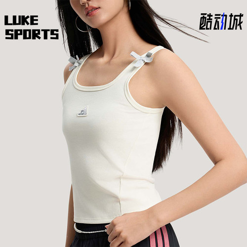 Adidas/阿迪达斯正品三条纹舞动系列女士经典运动休闲背心KS0043