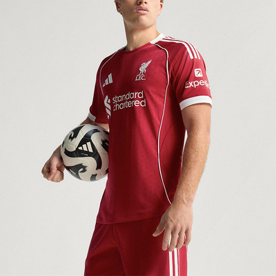 Adidas/阿迪达斯正品利物浦男士圆领球员版主场足球T恤球衣JY4237