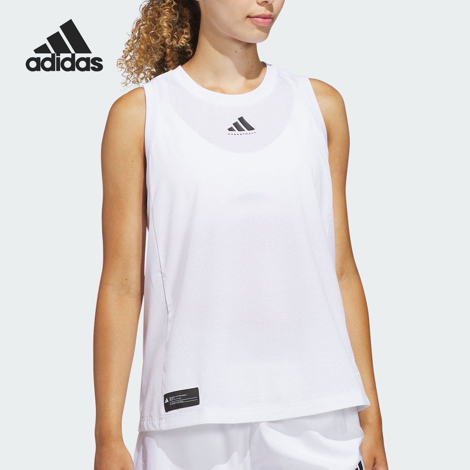 Adidas/阿迪达斯正品夏季女士梭织训练篮球运动背心T恤KA9345