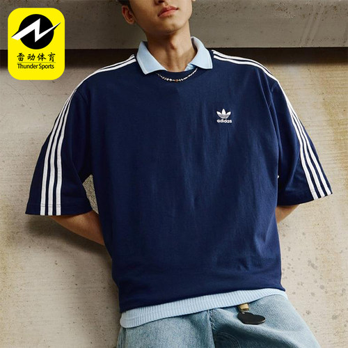 Adidas/阿迪达斯正品三叶草男士运动宽松透气针织经典T恤JP1059
