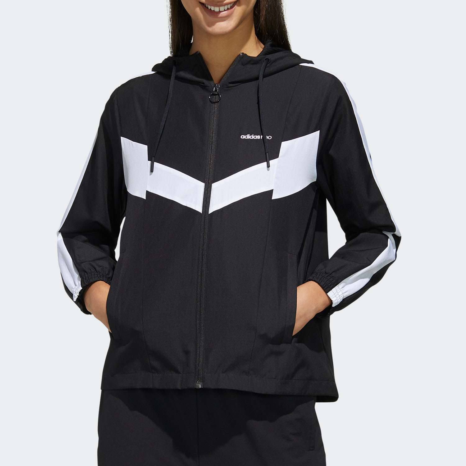 Adidas/阿迪达斯正品neo 2020春季女子运动夹克休闲外套 FN6511